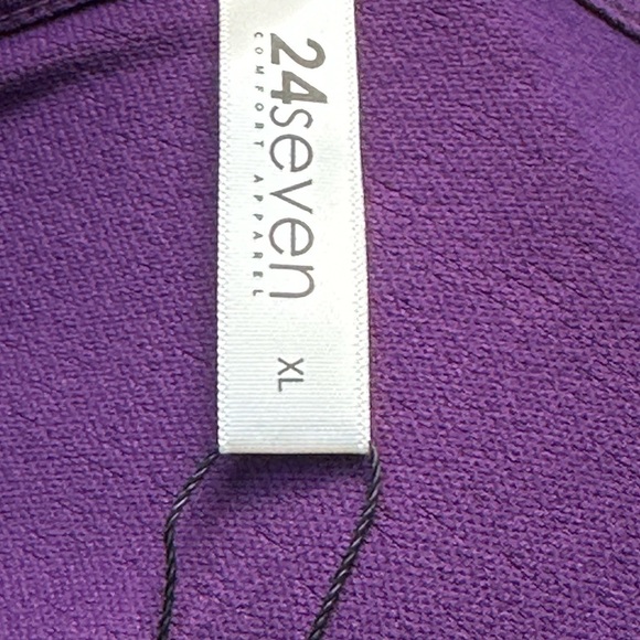 24Seven Comfort Apparel Sleeveless Hi-Low Tank Midi Dress - Purple - size XL - Picture 8 of 10